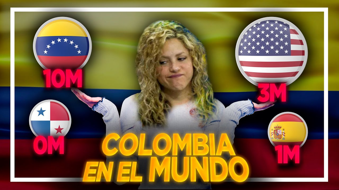 Los 10 pa&iacute;ses con M&Aacute;S COLOMBIANOS en el MUNDO