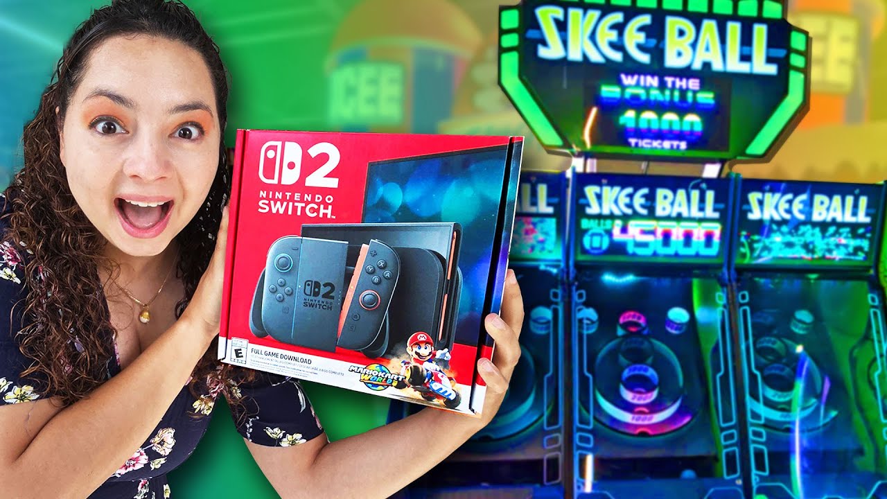 We WON a SWITCH 2 from the Arcade!