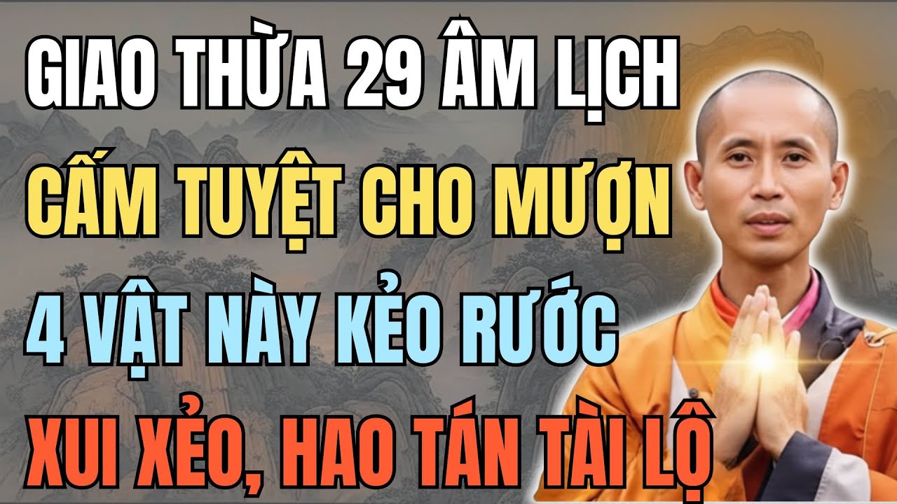 Giao Thừa 29 Âm Lịch: Tuyệt Đối Cấm Cho Mượn 4 Thứ Này Kẻo Rước Xui Xẻo, Hao Tán Tài Lộ