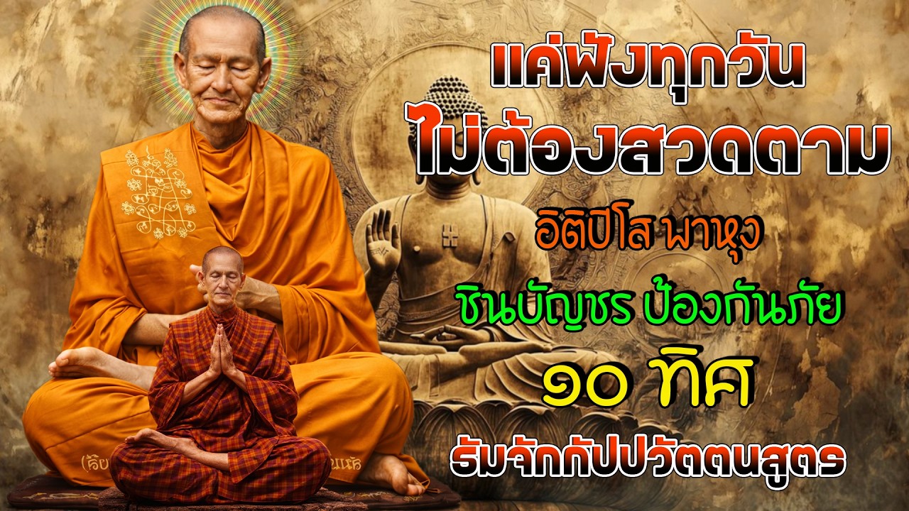 ติปิโส พาหุง ชินบัญชร ป้องกันภัย ๑๐ ทิศ I มหาเมตตาใหญ่ ยอดพระกัณฑ์ไตรปิฎก ธัมจักกัปปวัตตนสูตร