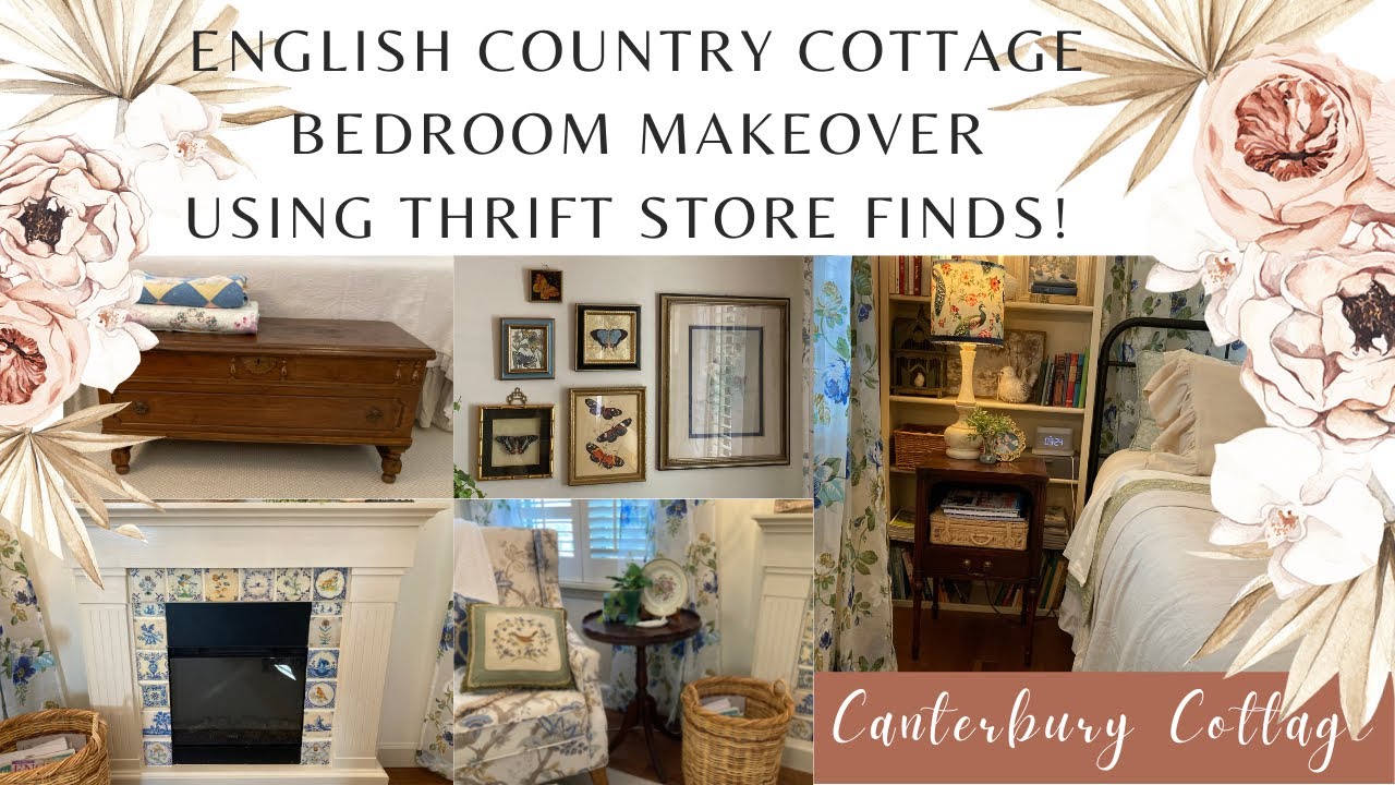 COTTAGE BEDROOM MAKEOVER USING THRIFT STORE FINDS/IOD Paint Inlay Giveaway