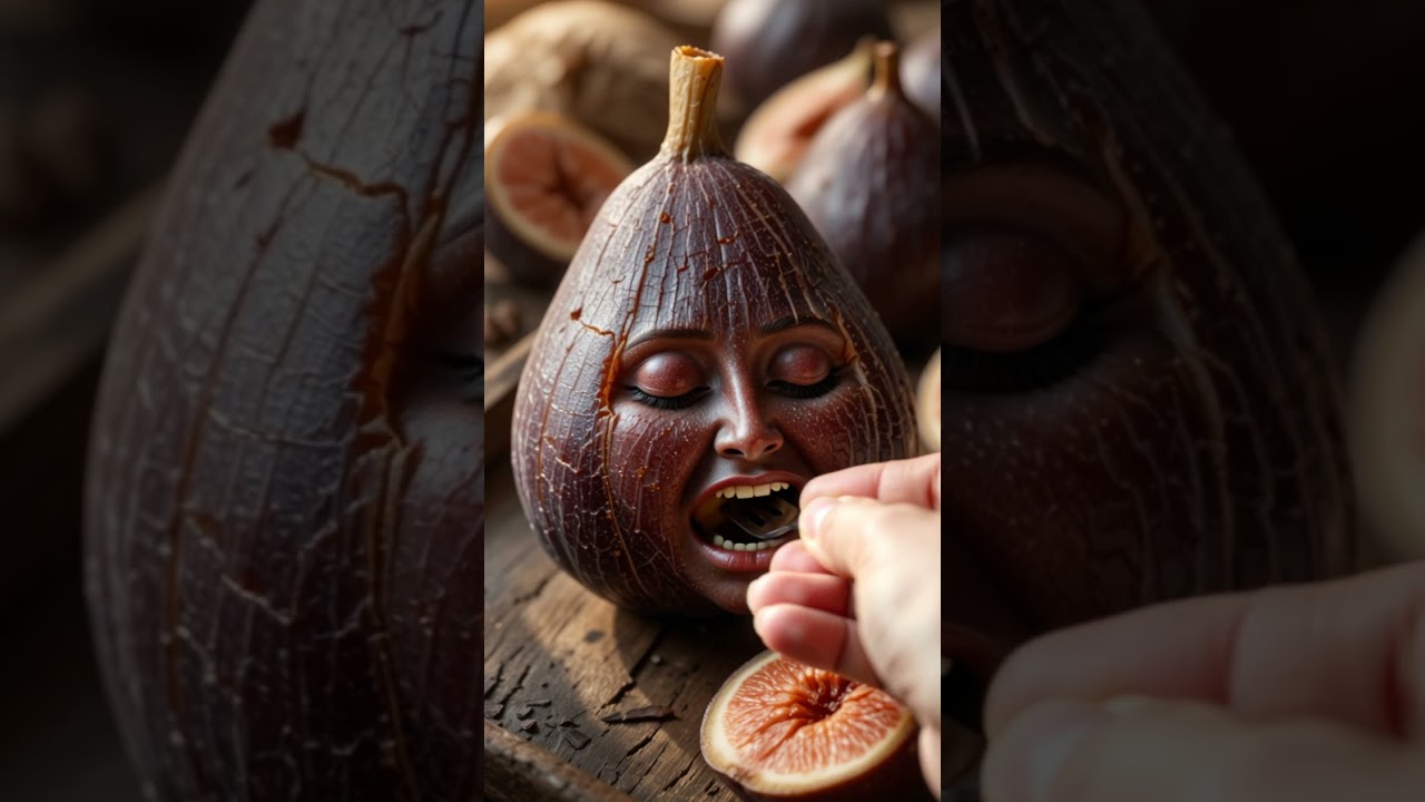 Feeding Fig | Ai | ASMR | ai shorts | #shorts #ai #fruit #asmr #animation #satisfying #food