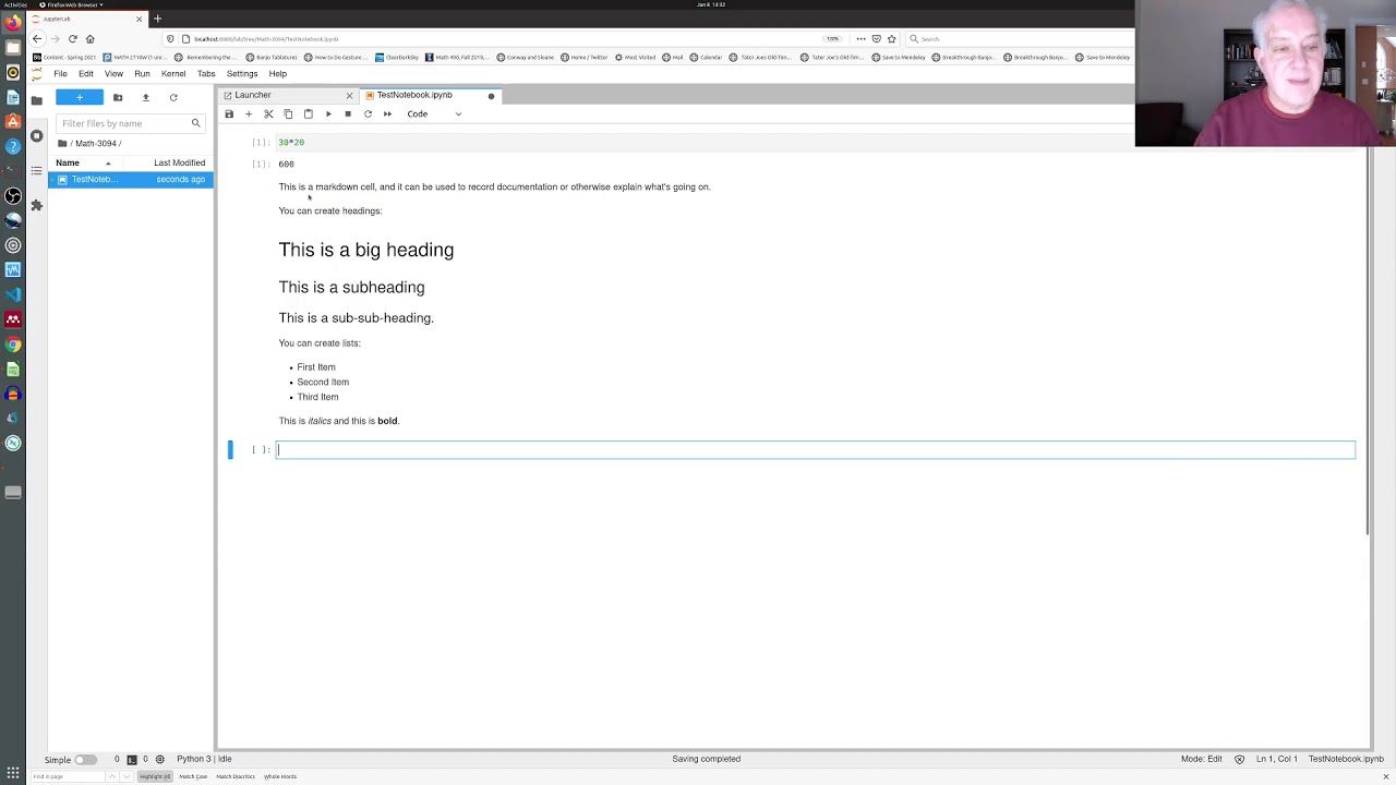 Jupyter Lab Tour - Markdown Cells