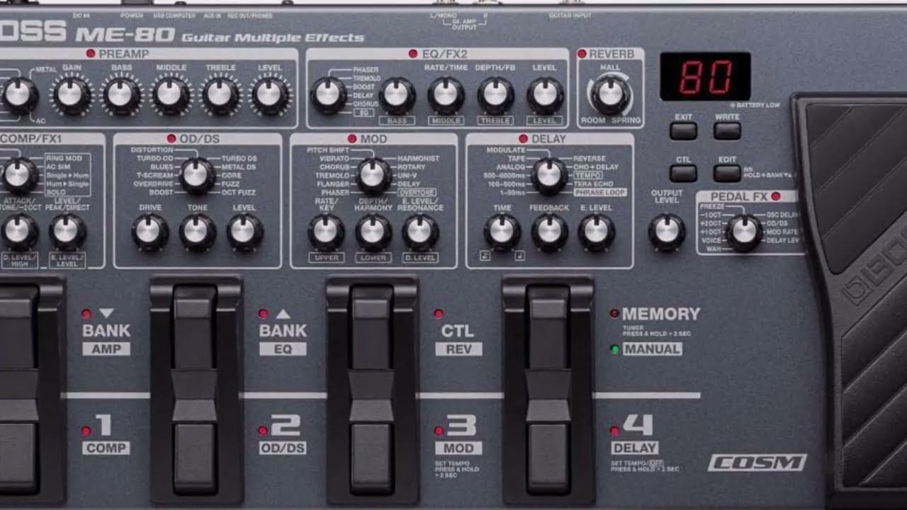 Boss ME 80  Rock Lead Sound   (direct recorded..no Amp!)