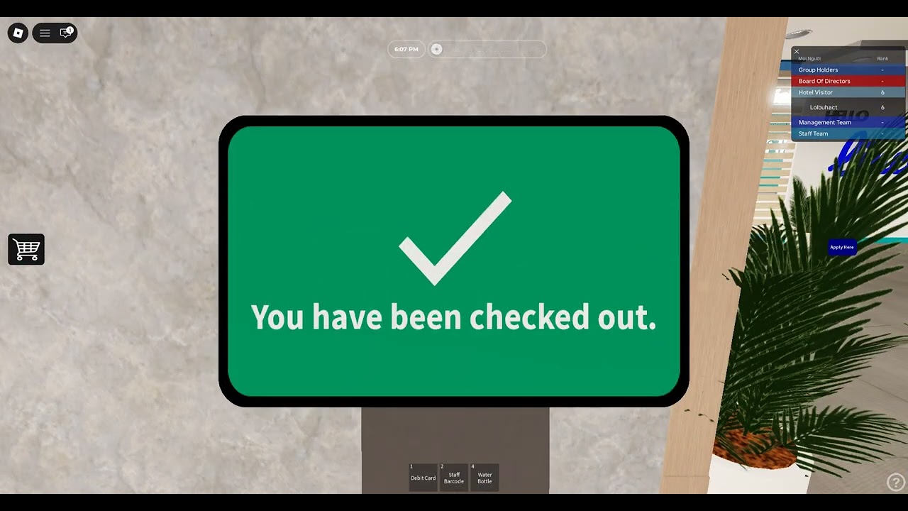 easy inn hotel thang máy Luxiar trong game trên Roblox