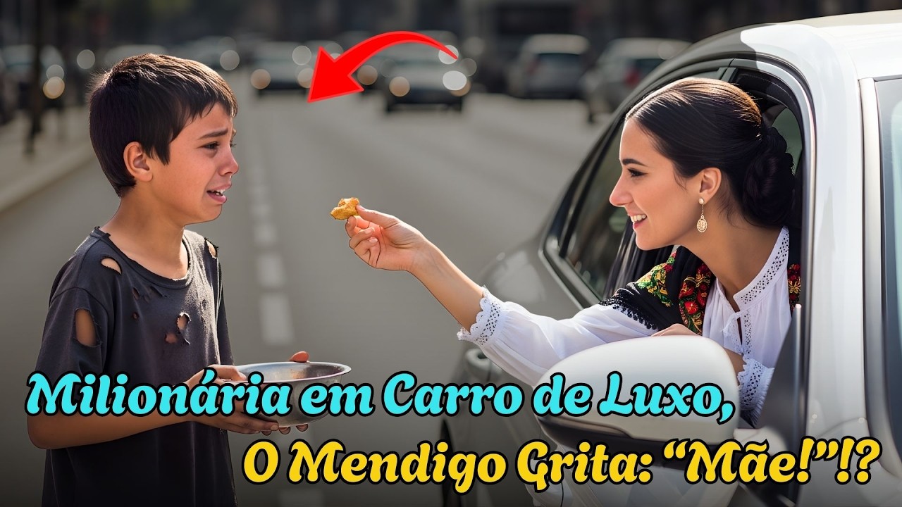 Milionária em Carro de Luxo… Homem Maltrapilho Corre Atrás Chorando A Verdade Deixa a Rua em Choque!