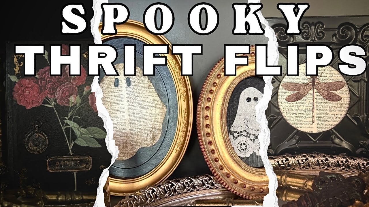 Spooky Halloween Thrift Flips | Dark & Moody DIY Art & Decor 