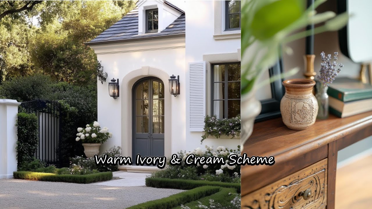 Cozy Home, Peace of Mind: Vintage French Country Decor with a Warm Ivory & Cream Scheme