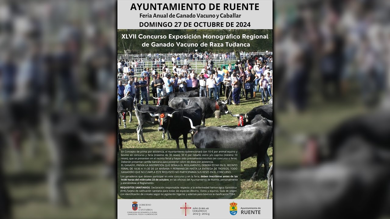 Feria Anual de Ganado AYUNTAMIENTO DE RUENTE 2024