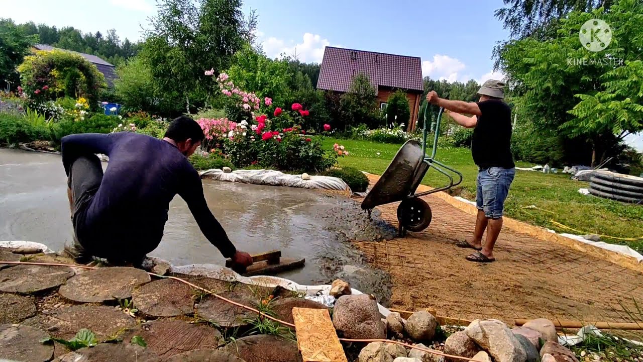 #Заливка дорожик из бетона своими руками#👍👍👍👍