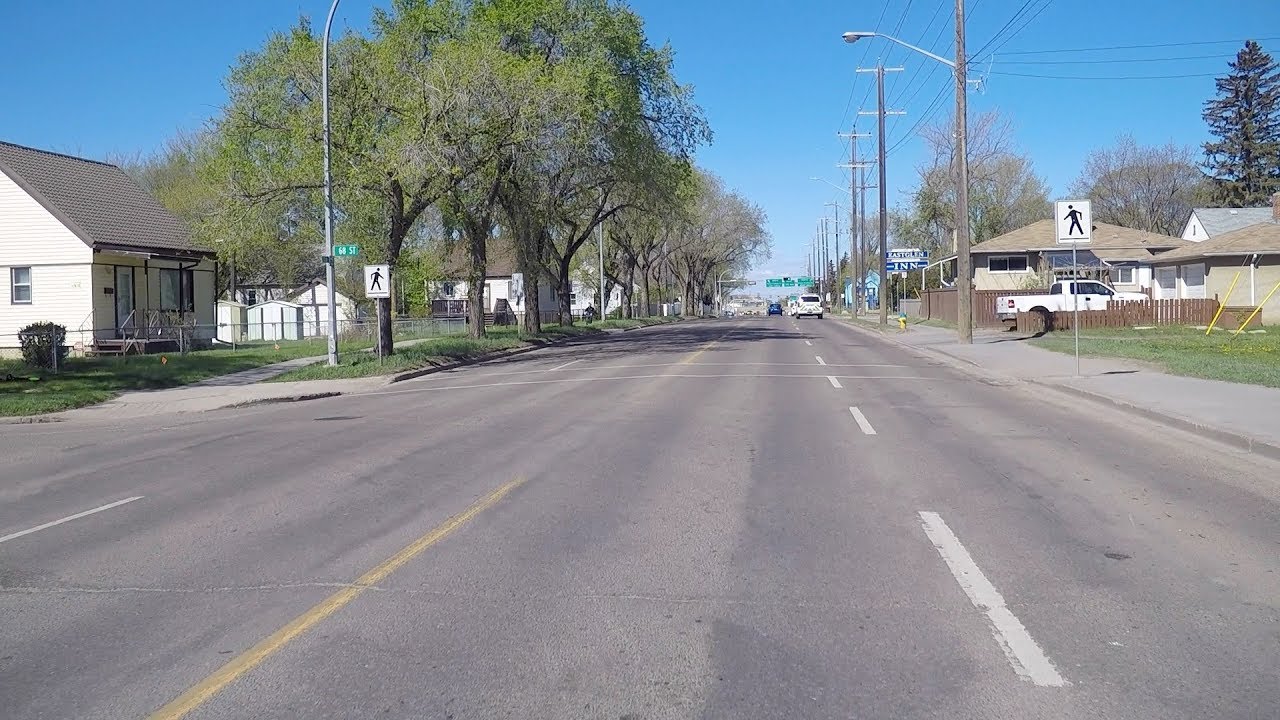 Driving in Edmonton Canada. City Life. Homes/Houses/Property. Alberta Province.