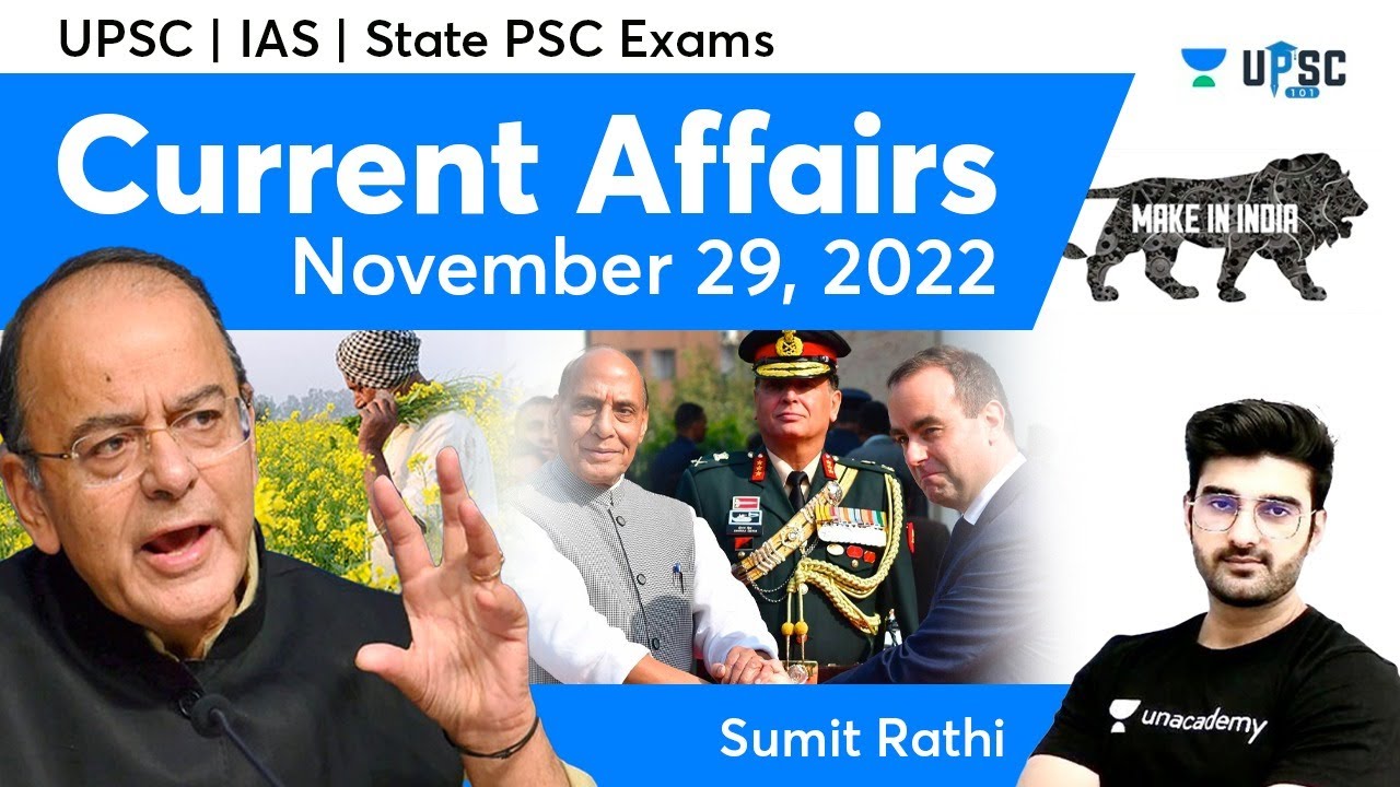 Daily Current Affairs In Hindi | 29 Nov 2022 | Sumit Rathi | UPSC 101