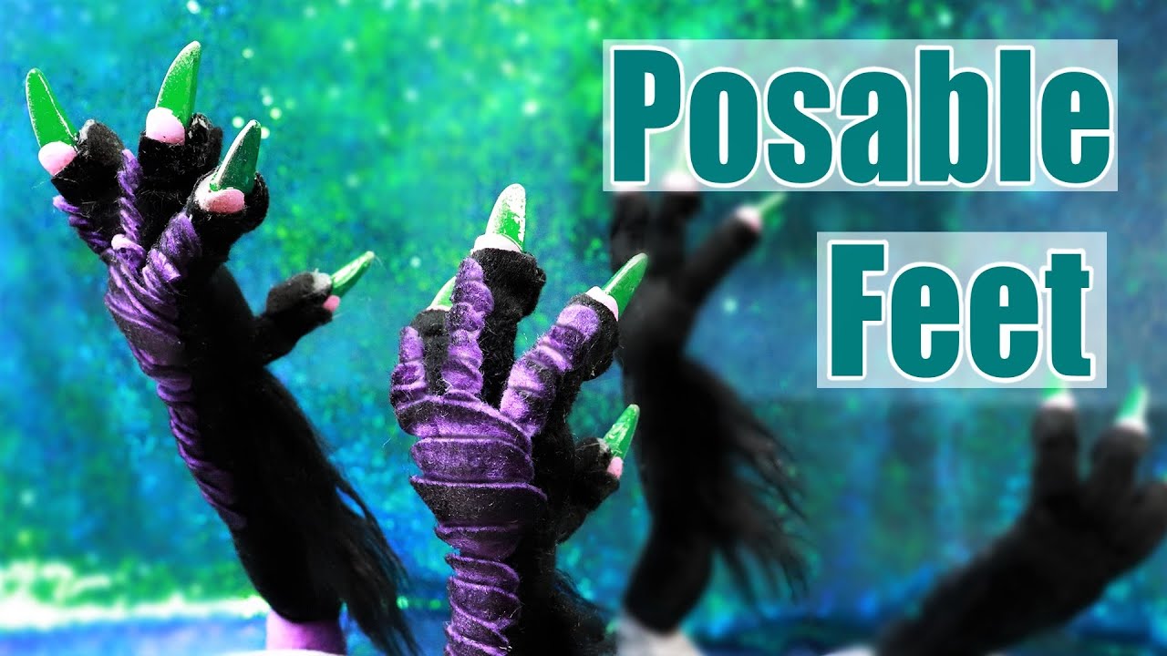 How to Make Posable DRAGON Feet || Beginner ArtDoll Tutorial