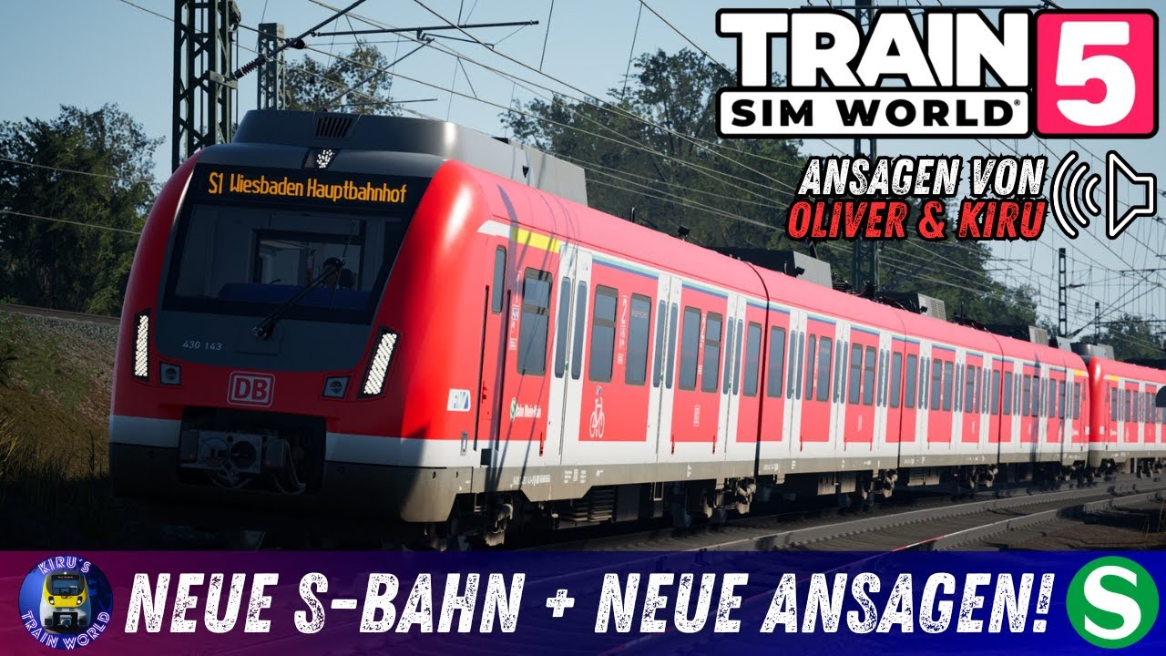Train Sim World 5 | MIT NEUER S-BAHN & ANSAGEN NACH WIESBADEN! | 🔊ANSAGEN🔊 | S-Bahn Frankfurt