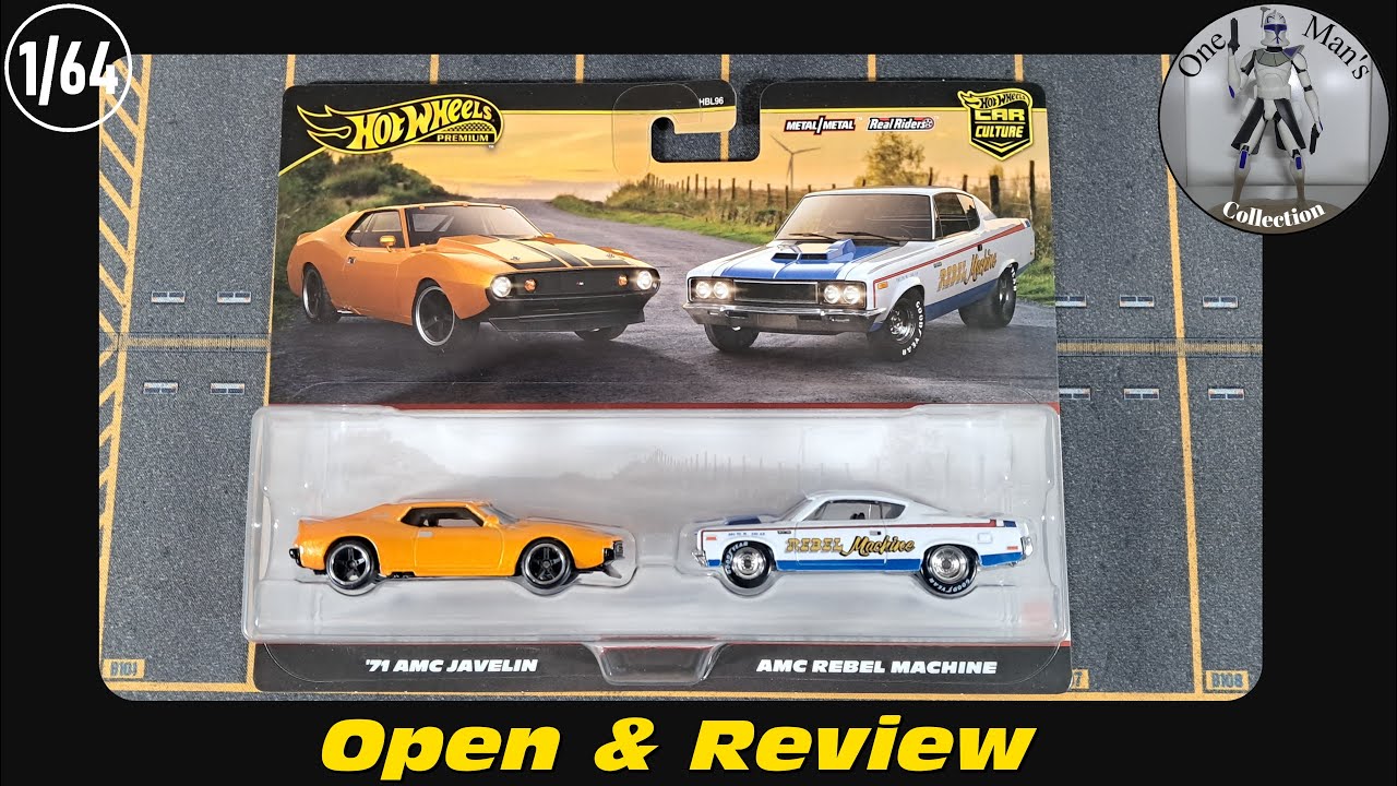 Hot Wheels Premium AMC Two Pack - 71 AMC Javelin & AMC Rebel Machine - Open & Review