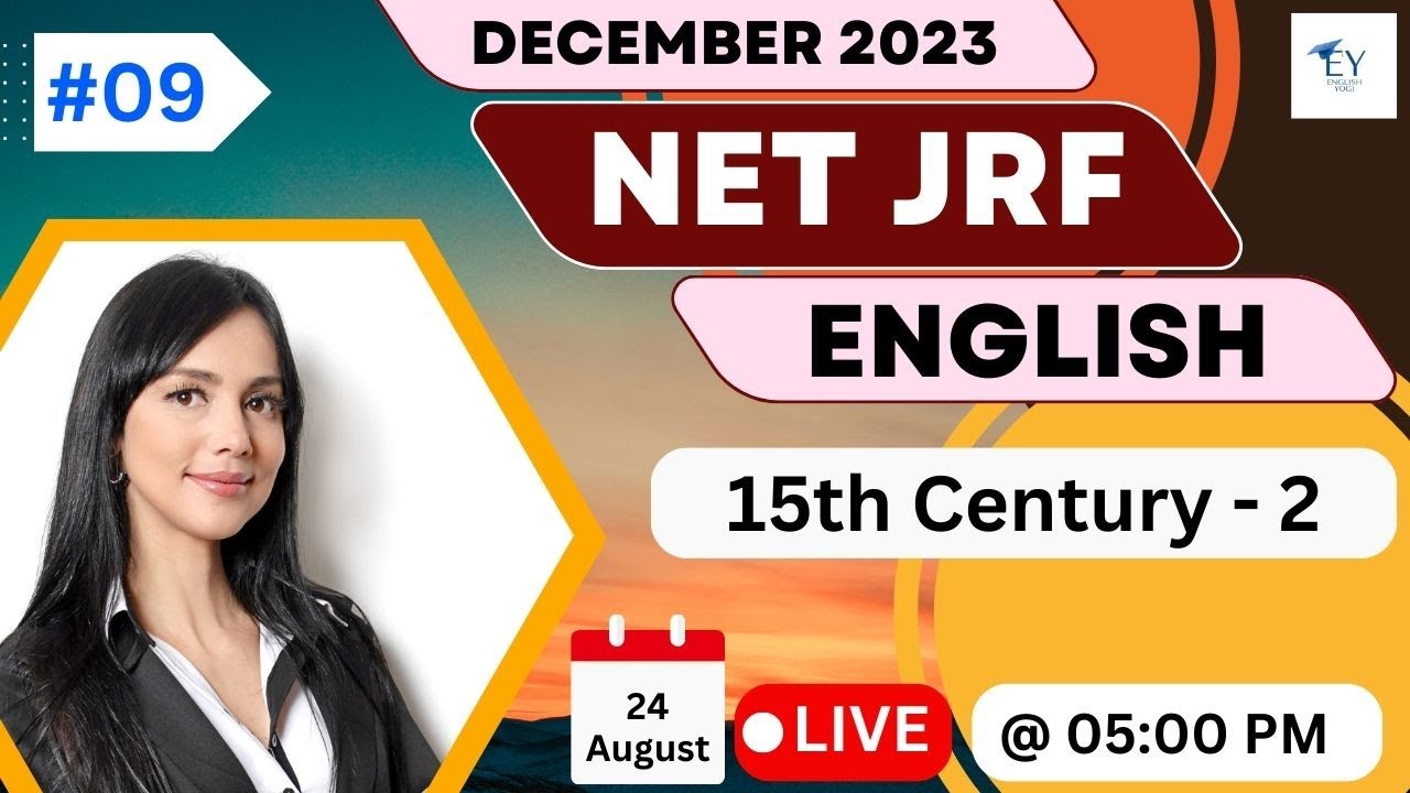 NET JRF English Literature COMPLETE COURSE - UGC NET JRF December 2023 Live Class || 24 August 2023