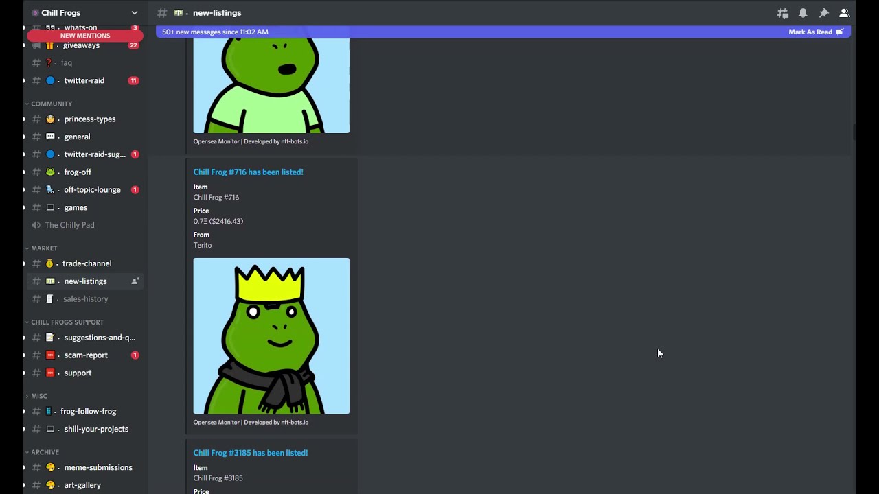How to get a NFT sales and listings bot for your discord server? 🔥 nft-bots.io