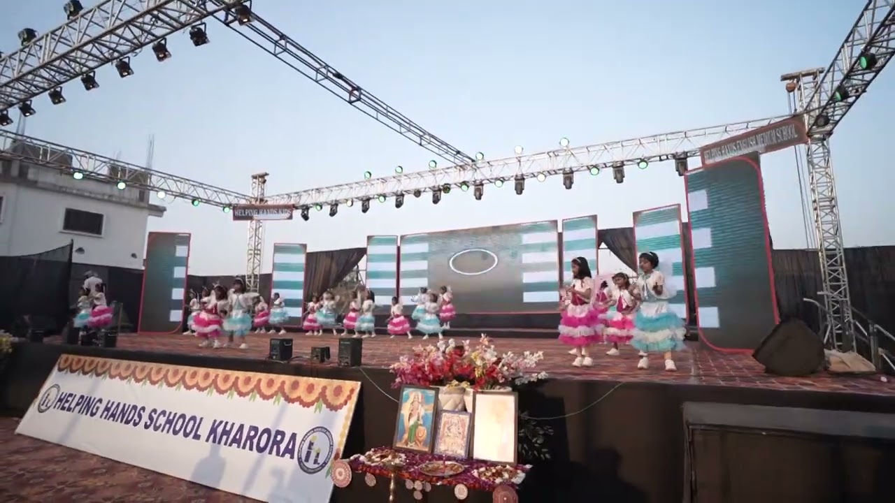 Worship SongDancing Light Of galaxy #Helping Hands School #students of class 1