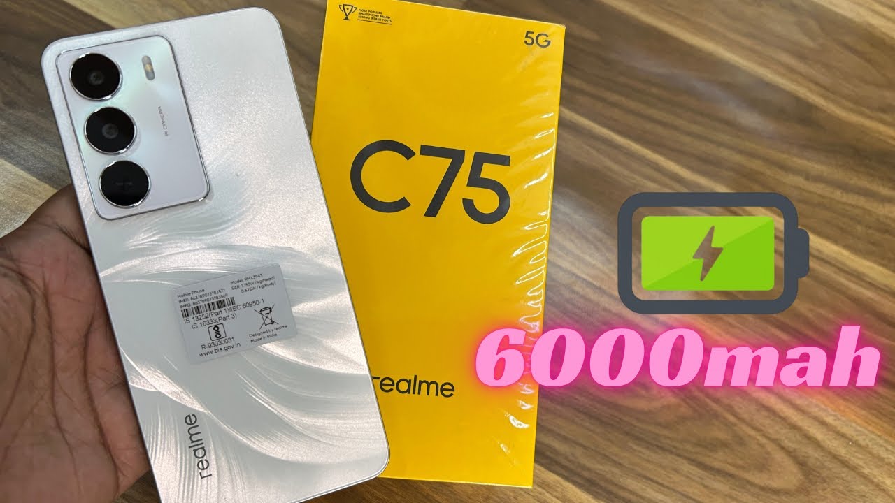 Realme C75 5g| Unboxing video | White colour| Price, specs | 6000mah battery 45watt Fast charger 🔥🔥🔥