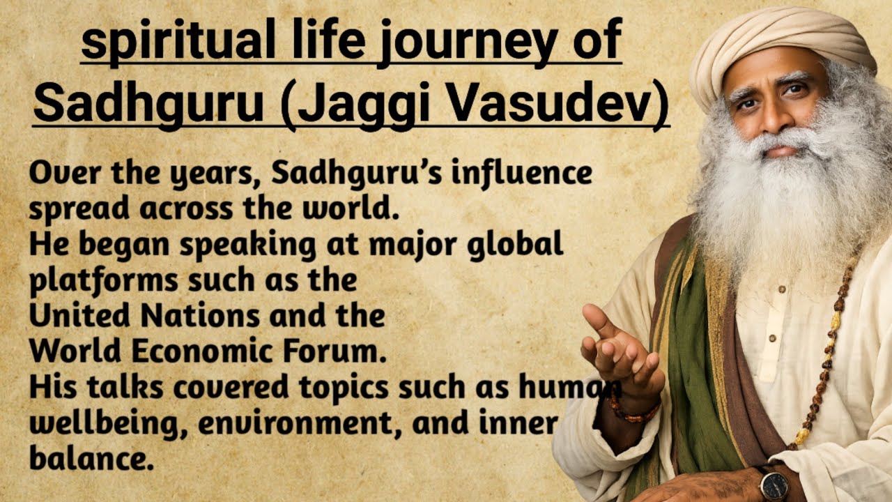 Spiritual and inspiring life journey of Sadhguru ✨ learn english through real life stories #english 