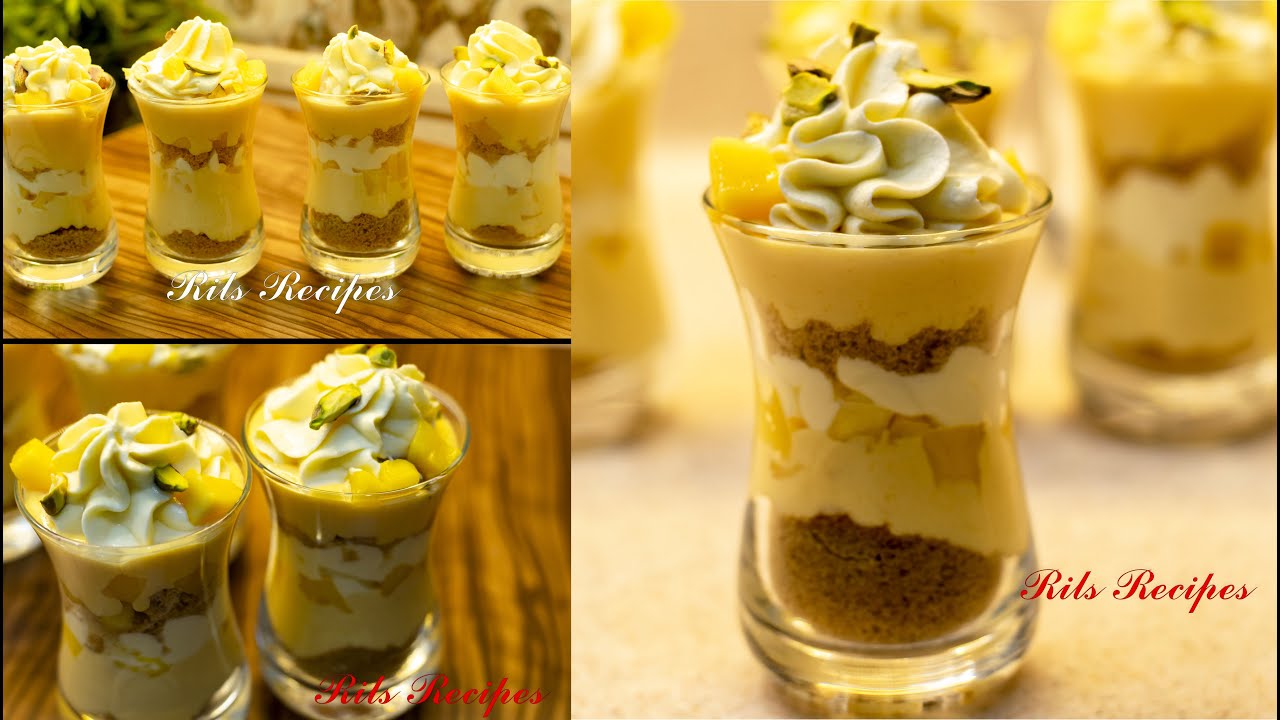 Mango Cream Pudding Shots/മാംഗോകൊണ്ട്  എളുപ്പത്തിൽ ഒരു കിടിലൻ പുഡിങ്
