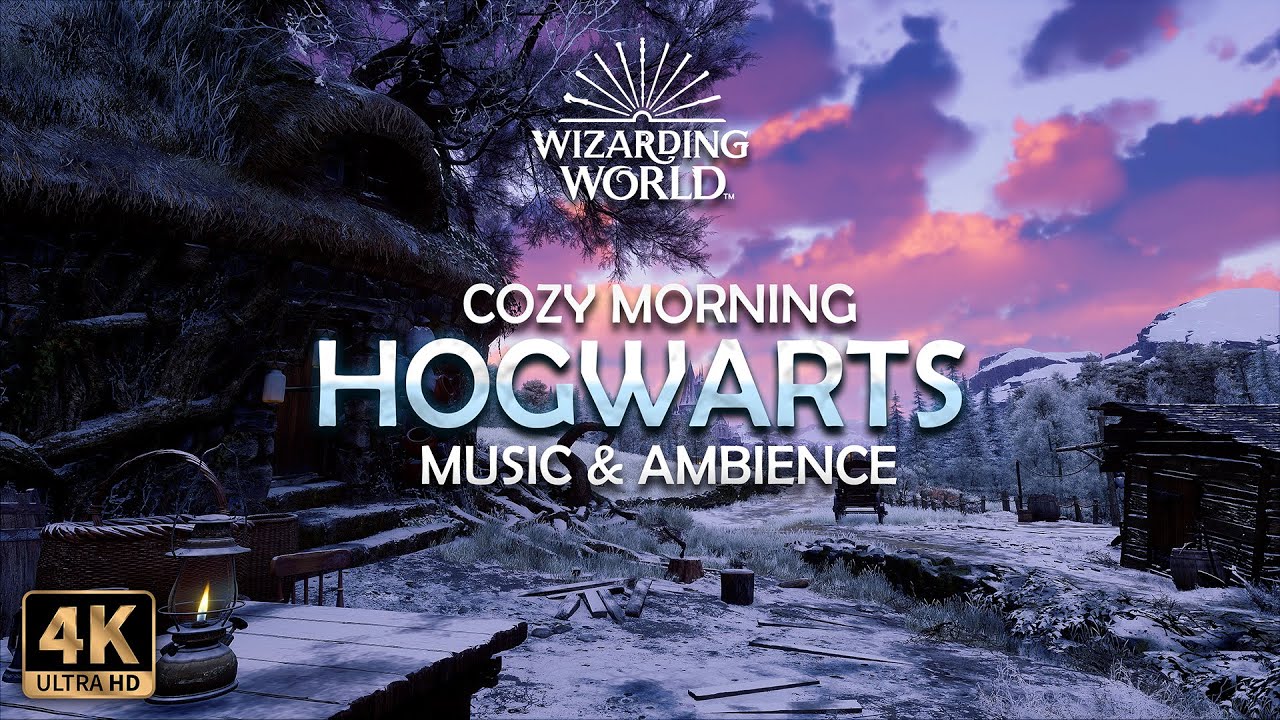 Harry Potter | ⛄Cozy Winter Morning at Hogwarts, Peaceful Music & Ambience in the Countryside