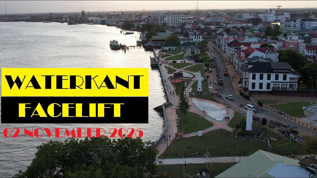 Обновление фейслифтинга Waterkant, ноябрь 2025 г., Парамарибо, Суринам.