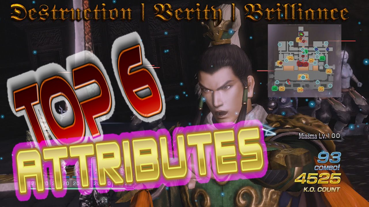 (TOP 6 Weapon Attributes) Warriors Orochi 3 Ultimate