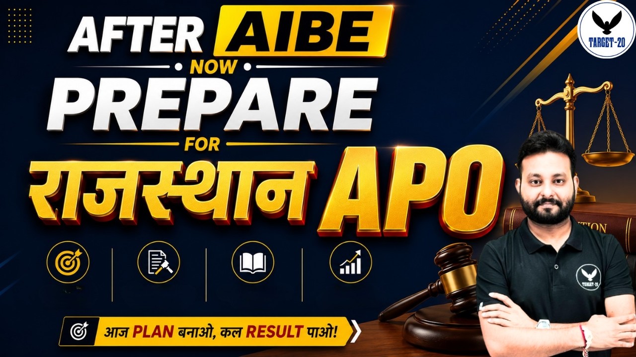 After AIBE Now Prepare for Rajasthan APO 2026 | Complete Strategy, Syllabus & Preparation Guide