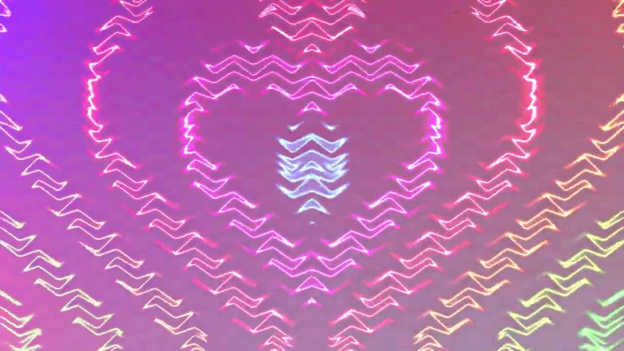 4K Bursting Neon Hearts Ripple Glass View Copyright Free Stock Footage Free Download Motion Loop