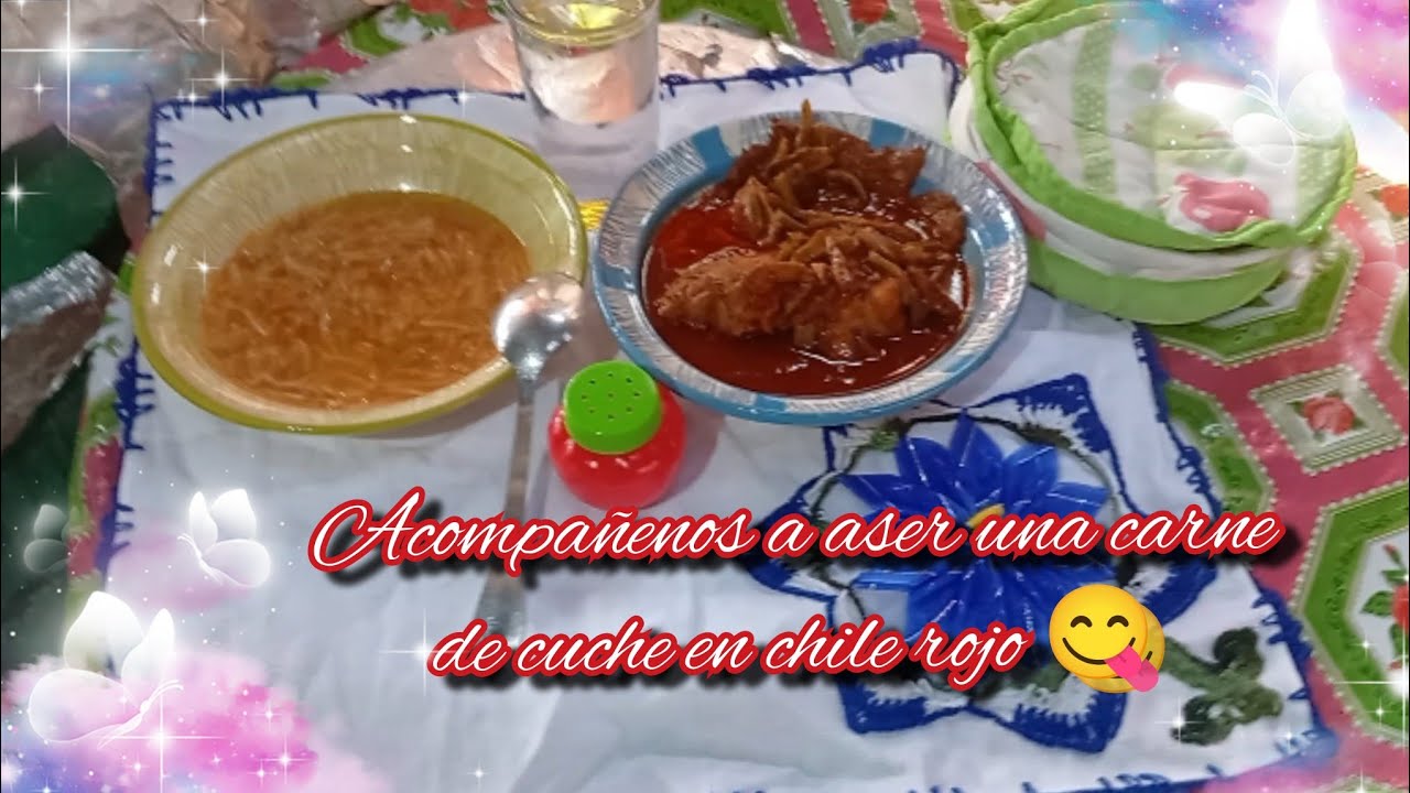 Acompáñanos a cocinar una carne de puerco en chilito rojo 😋