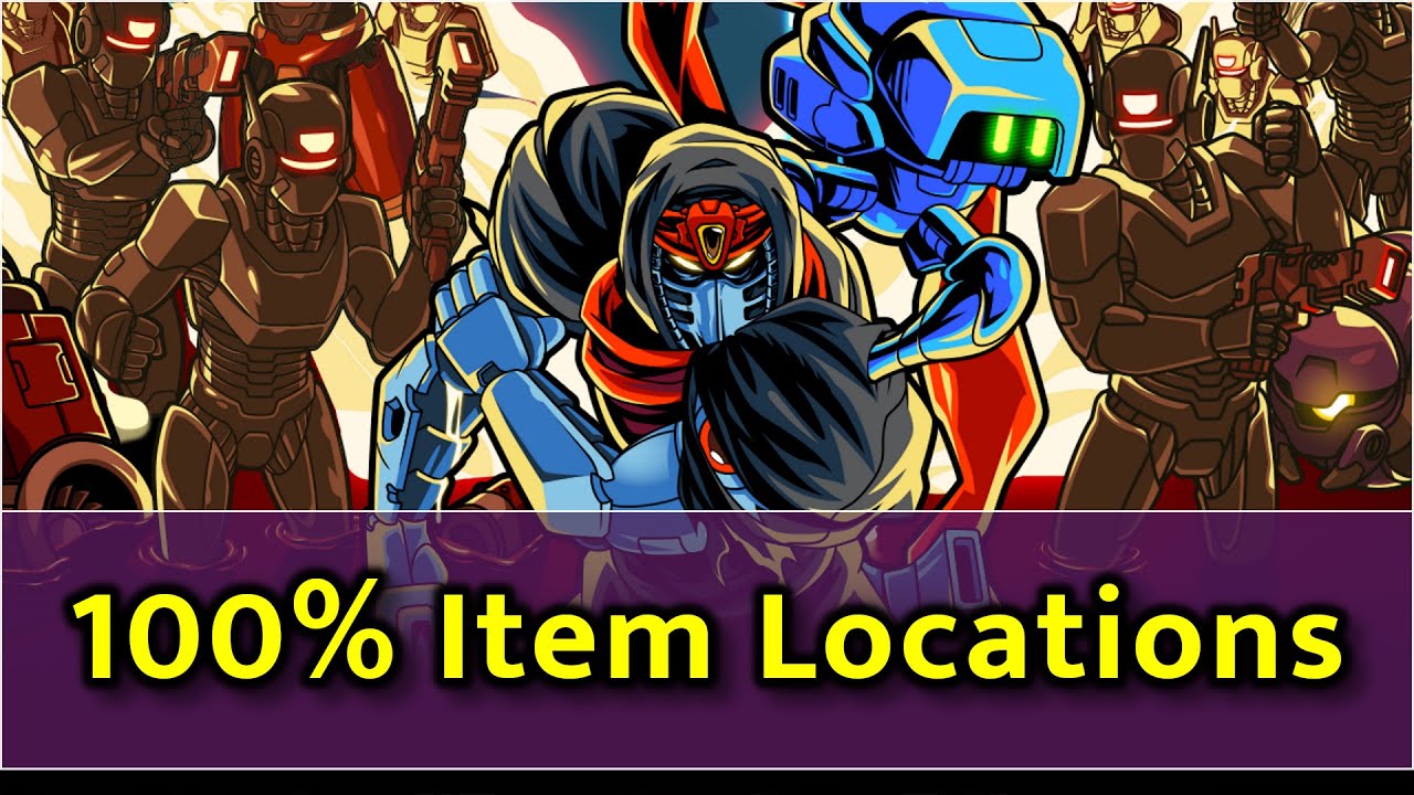 Cyber Shadow - All HP + SP Ugrade Locations 【100% Items】