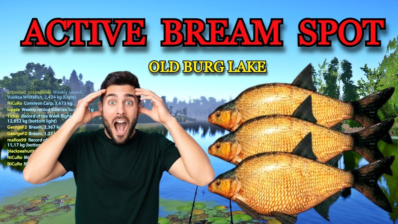 Russian Fishing 4 (RF4) ACTIVE BREAM SPOT ON OLD BURG LAKE! +no PVA
