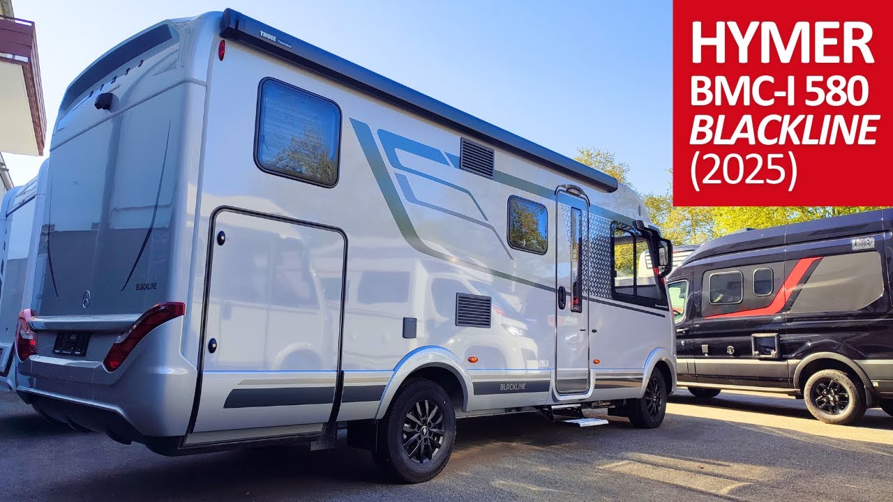 Hymer BMC-I 580 Blackline (2025) Reisemobil vollintegriert mit XXL-Bett, Smart-LED-TV, Markise uvm🤩