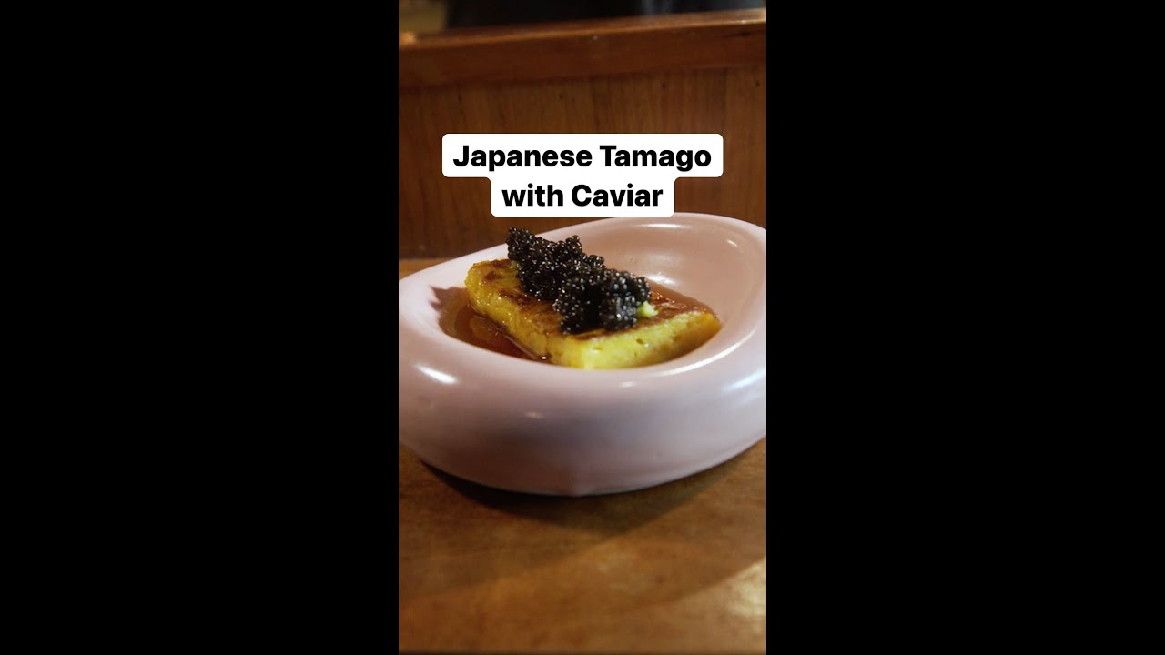 Making Japanese Tamago With Caviar #shorts