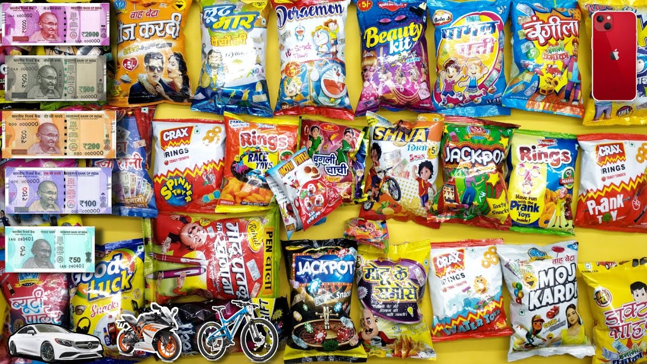 My first😱 video of 30 snacks unboxing/Biggest collection of snacks with free gifs and money inside