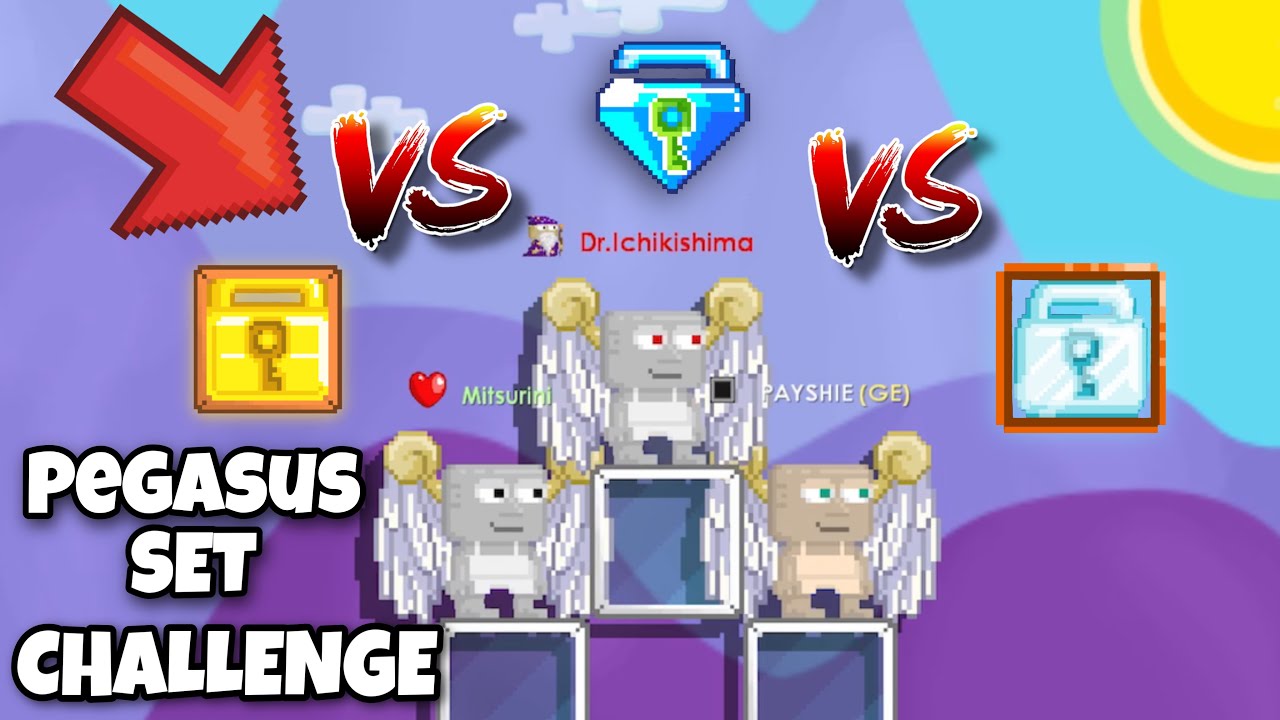 Pegasus Wings Set Challenge 1 WL VS 10 DL | Growtopia | Ichi GT