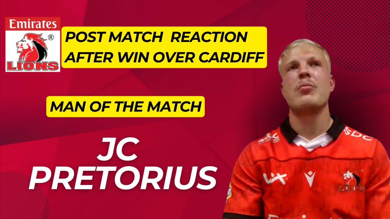 LIONS:  Man of the match JC Pretorius after the win over Cardiff