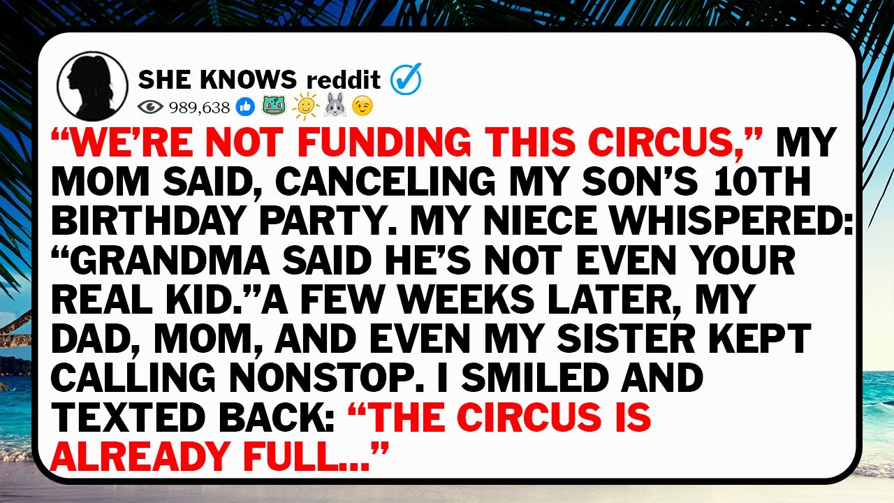 “We’re Not Funding This Circus,” My Mom Said, Canceling My Son’s 10th Birthday Party. My Niece...