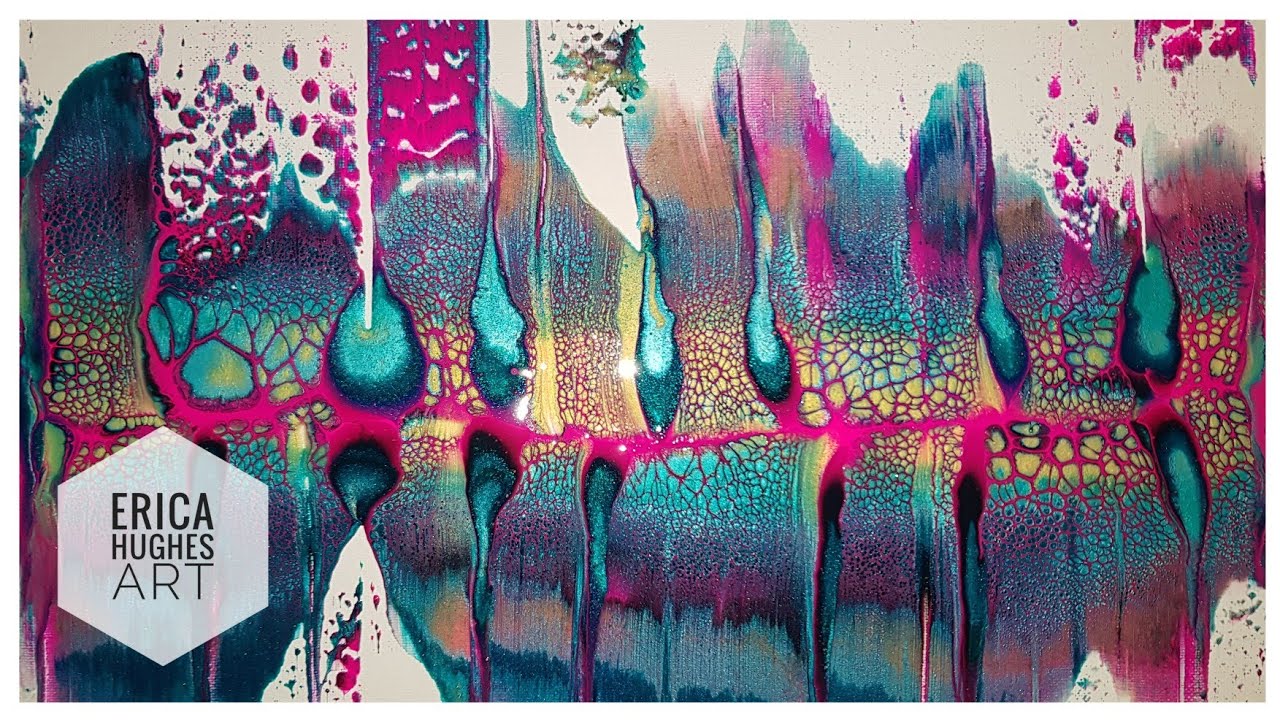 Dry Bloom Swipe with Elmer's Glue All Cell Activator / Acrylic Pouring