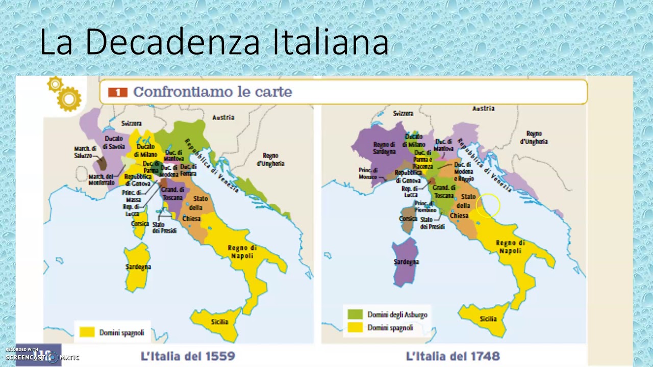 La decadenza italiana nel XVI secolo