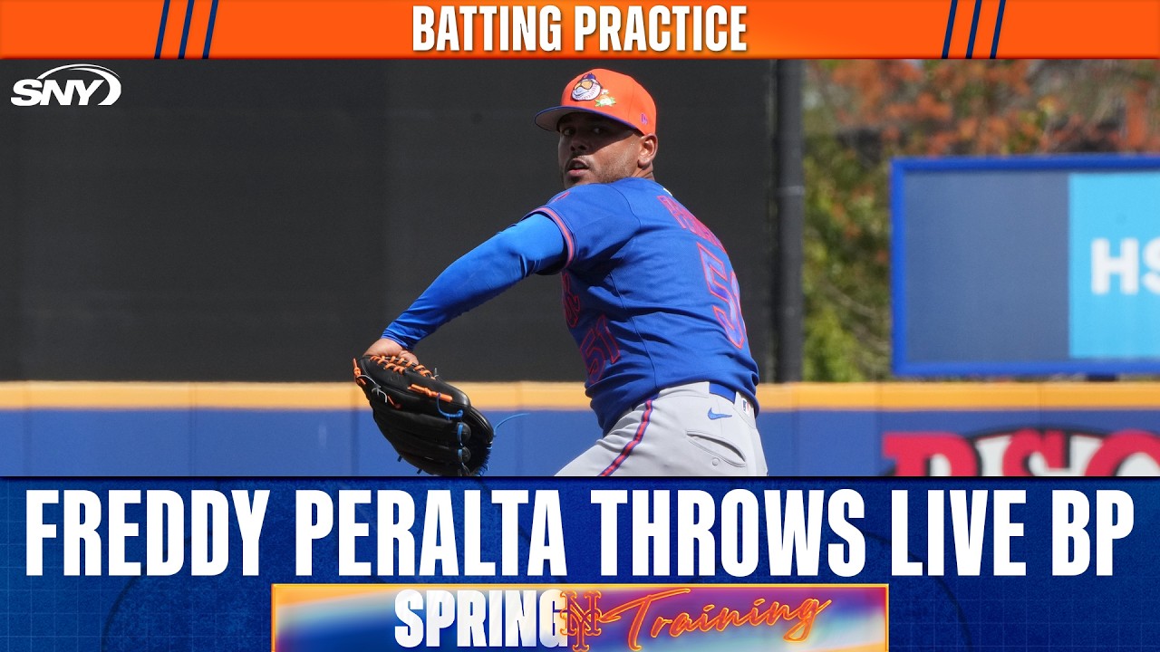 Freddy Peralta and Clay Holmes toss live batting practice | Mets Spring Training