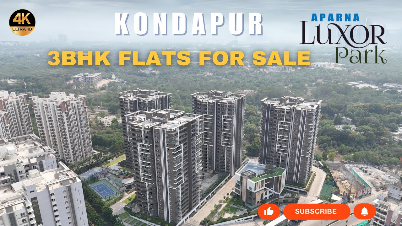 Aparna Luxor Park Gated Community 3 BHK Flats for Sale Kondapur | Hyderabad