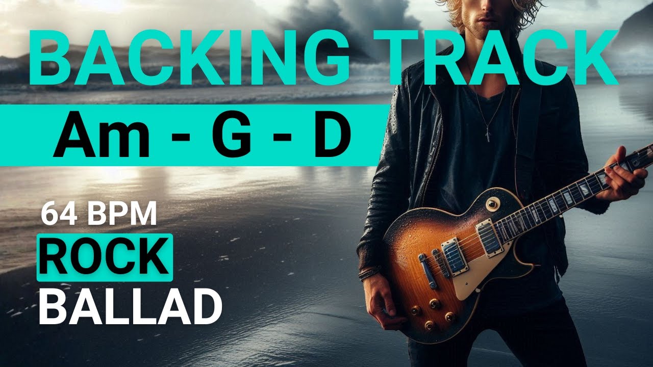Cinematic Rainy Sunset Rock Ballad Backing Track in G | Am - G - D | 64 BPM