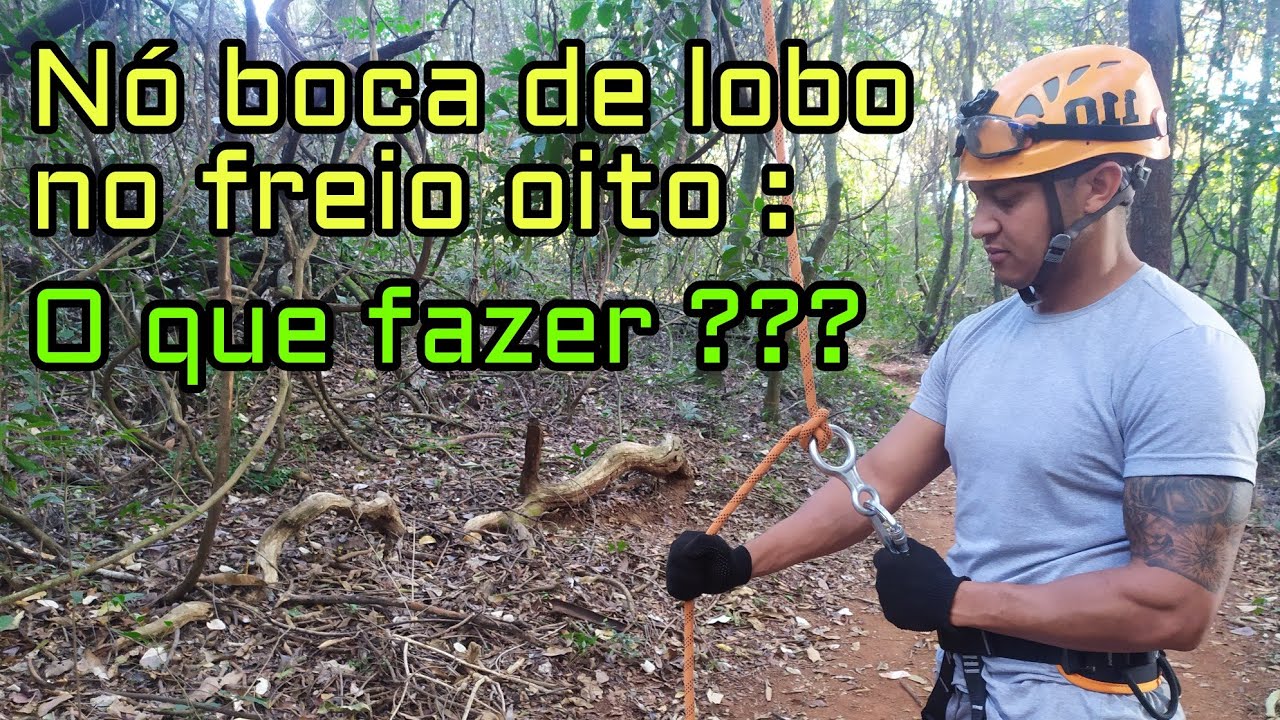 Como desfazer o nó boca de lobo no freio oito durante o rapel ! Técnica de auto-resgate