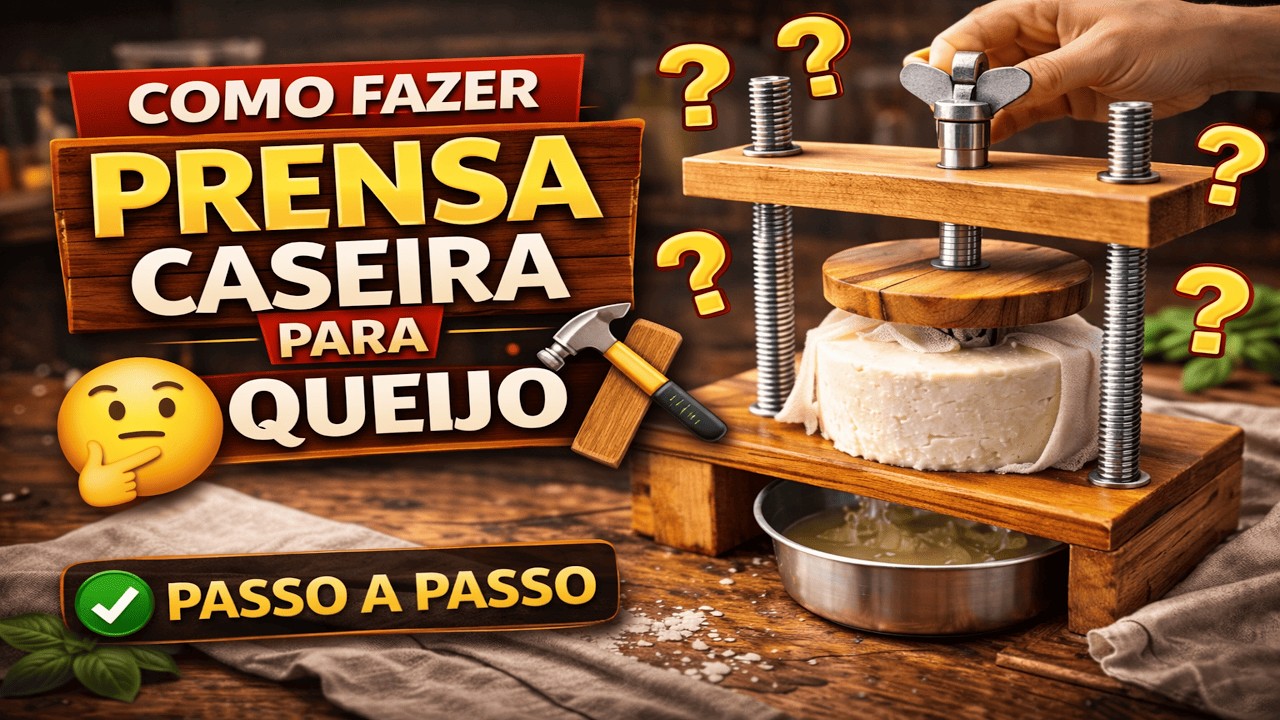 FAÇA SUA PRENSA PARA QUEIJO HOJE (Passo a Passo Simples e Barato)