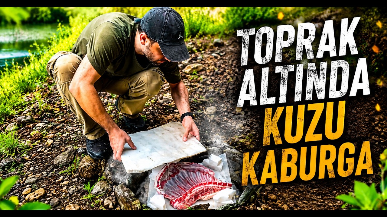Doğada Toprak Altı Kuzu Kaburga | Mermer Arası Doğada Yemek | Lamb Ribs