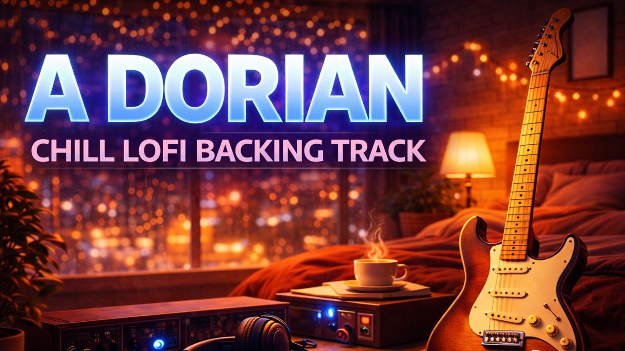 LoFi Backing Track in A Dorian | Guitar Jam