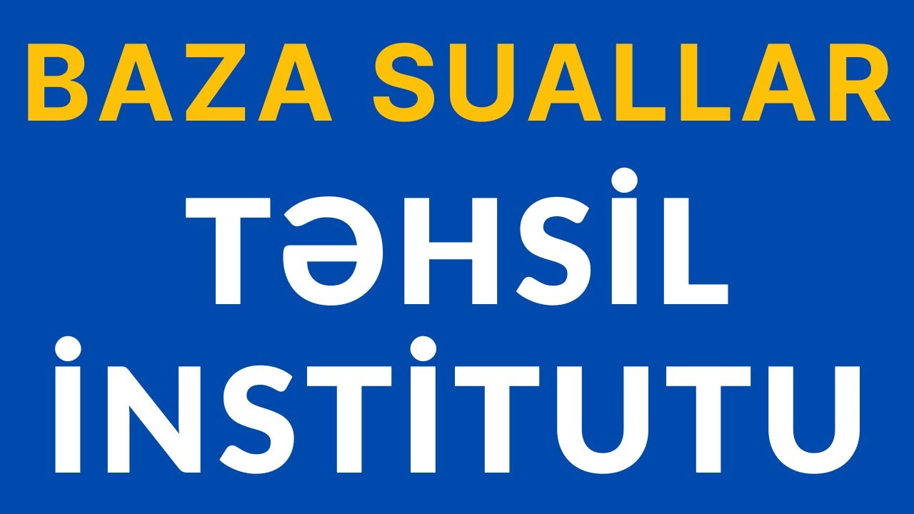 ARTİ. Baza sualları. Sertifikasiyaya dəstək