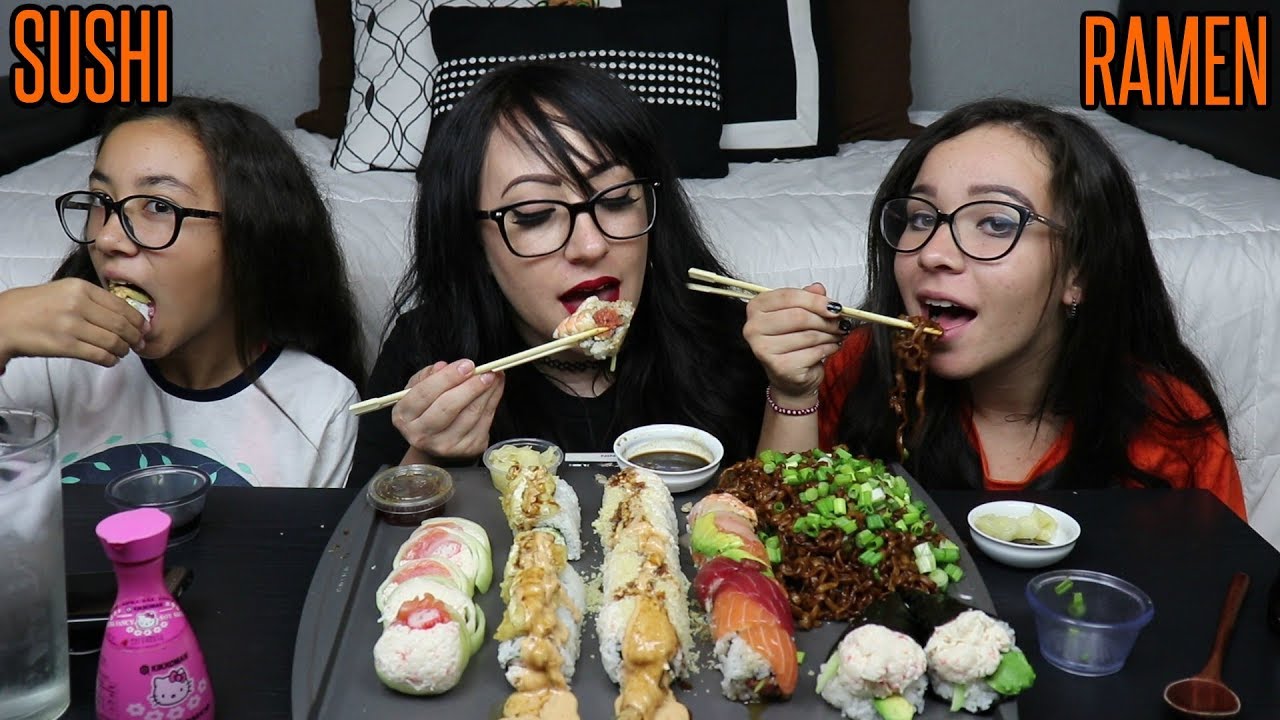 SUSHI AND RAMEN MUKBANG | EATING SHOW